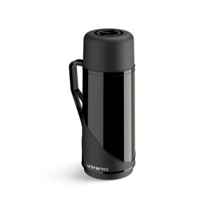 GARRAFA TÉRMICA ROLHA 1,0L PRETA ROMA 84001 UNITERMI