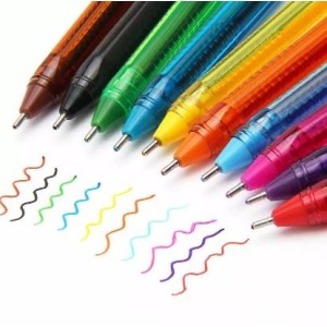 CANETA GEL 10 CORES  TRIGEL METALICA CIS