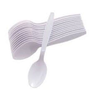 COLHERES PLÁSTICAS DESCARTÁVEIS BRANCA COM 50 MEXABEM