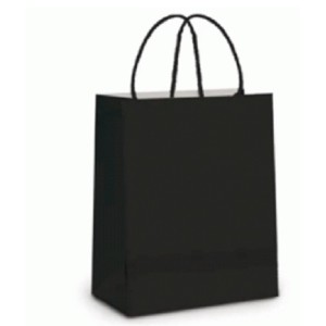 SACOLA DE PAPEL PRETA 40 X 13,5 X 31 CM REF.117 ZAGAROLLO