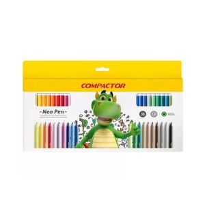 CANETINHAS HIDROGRÁFICAS NEO-PEN COM 36 CORES COMPACTOR