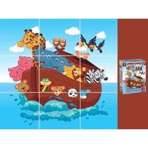 QUEBRA-CABEÇA INFANTIL DE MADEIRA ARCA DE NOÉ COM 9 PEÇAS COLUNA