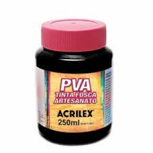 TINTA PLÁSTICA PVA 250ML 520 PRETO ACRILEX