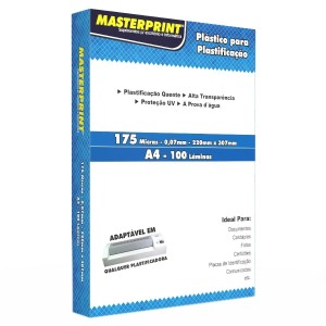 POLASEAL A4 0,07 220x307 C/100 UNIDADES PARA PLASTIFICAÇÃO